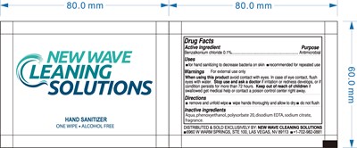 New Wave Sanitizer Wipe (New Wave Sanitizer Wipe)